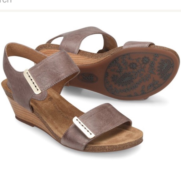 sofft verdi leather wedge sandals